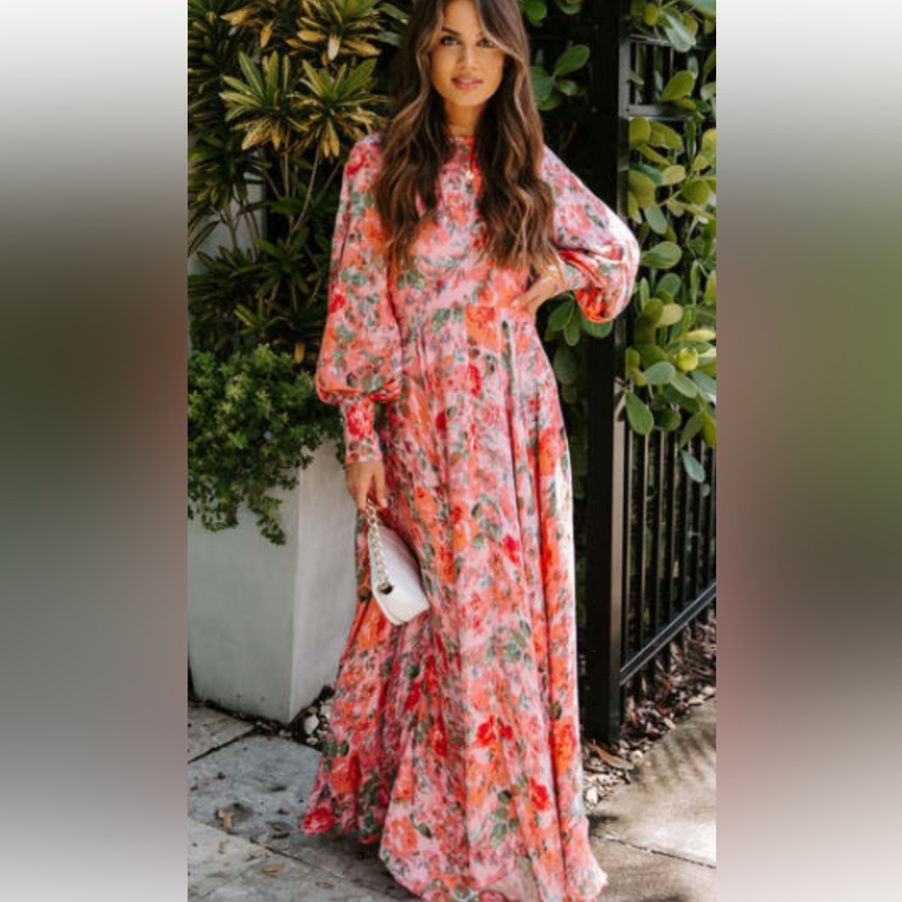 VICI Nostalgic printed open back maxi